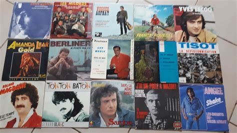 Lot De Disques Vinyles Tours Des Ann Es Lot N