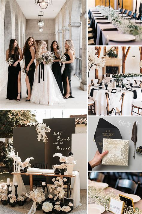 black  white wedding theme ideas  noah ling blog