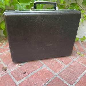 Vintage Samsonite Classic Dark Brown Hard Shell Briefcase With Etsy