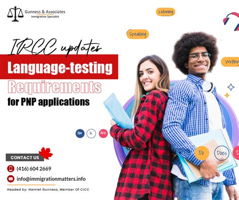 Ircc Updates Language Testing Requirements For Pnp Applications