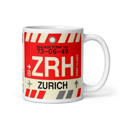 Travel Gift Coffee Mug • ZRH Zurich Souvenir • YHM Designs