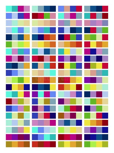 Color Palettes with Swatches for Design Stock Vector - Illustration of ...