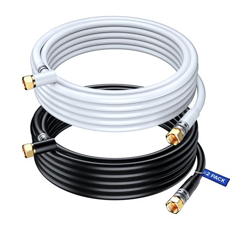 Coaxial Cable RG6 With A Right Angle 90 Connector 25 Ft Coax Cable