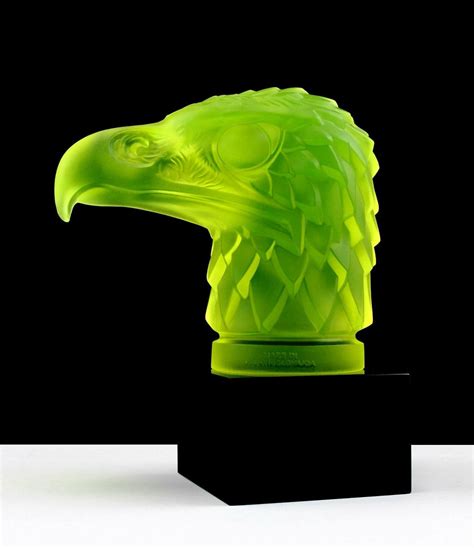 Sold Price Art Deco 1930 Vaseline Glass Car Mascot Sculpture Head American Eagle Figural