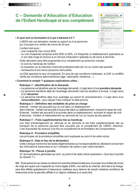 Demande D Allocation D Education De L Enfant Handicapé Et Son Complément