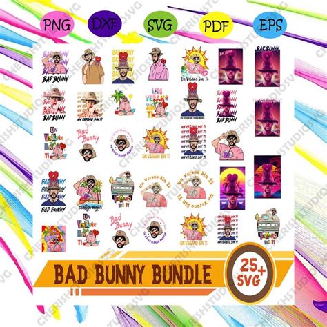 the bad bunny bundle includes 25 stickers