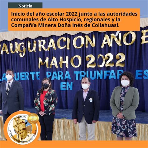 Inicio del año escolar 2022 junto a las autoridades comunales de Alto