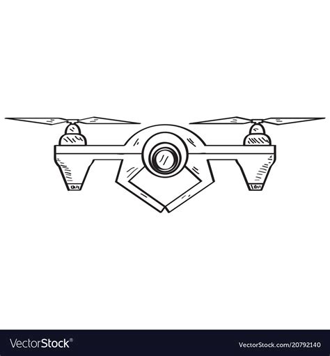 Drone Toy Sketch Royalty Free Vector Image Vectorstock