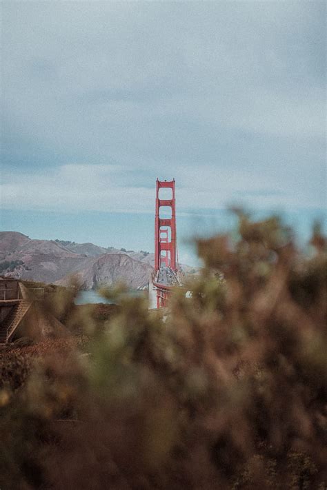 HD wallpaper: red and white bridge during daytime, golden gate overlook ...