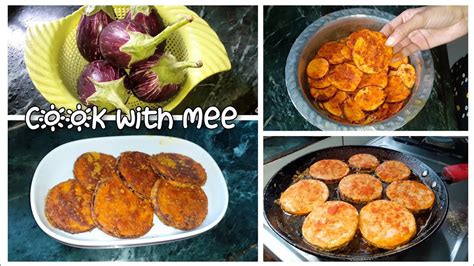 Masala Brinjal Fry Recipe Crispy Baingan Fry YouTube