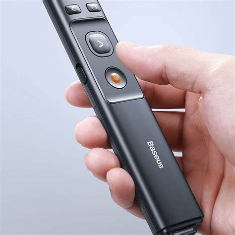 Baseus Wireless Presenter Orange Dot Red Laser 6M BaduDeal