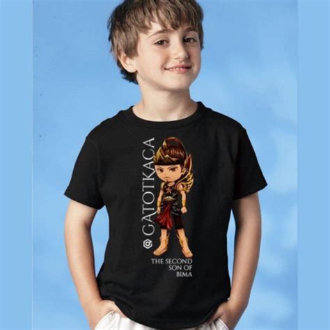 Jual KAOS ANAK PRINTING DTF WAYANG GATOTKACA KARTUN Shopee Indonesia