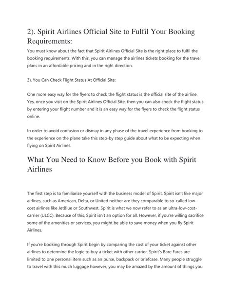 PPT A Brief Guide About Spirit Airlines Flights PowerPoint