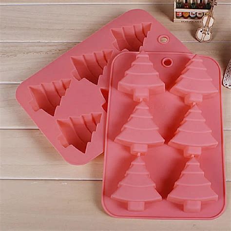 Random Christmas Trees Shape Silicone Cake Mold Muffin Chocolate