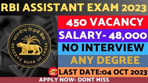 Rbi Assistant 2023 Notification Update Rbi Assistant 2023 Full