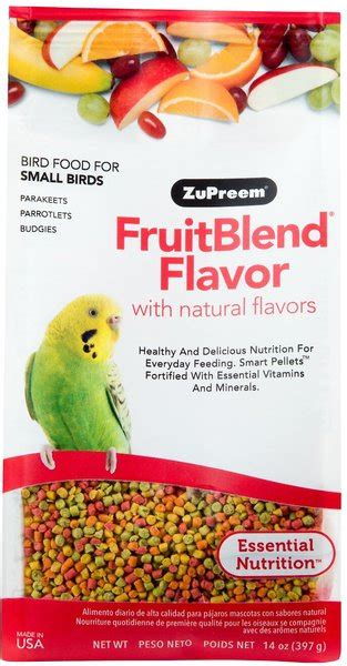 Zupreem Fruitblend Flavor With Natural Fruit Flavors Daily Small Bird