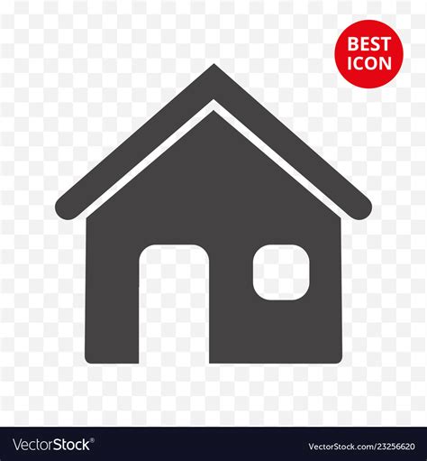 Home icon house logo simple flat style Royalty Free Vector