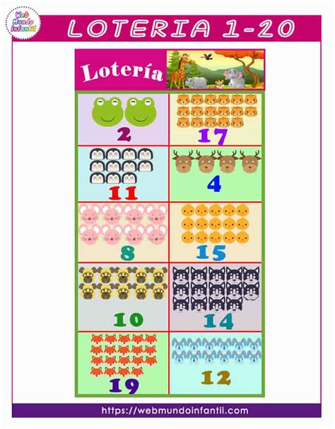 Loteria De Numeros Del Al Loterias Para Ninos Imprimibles Para Images