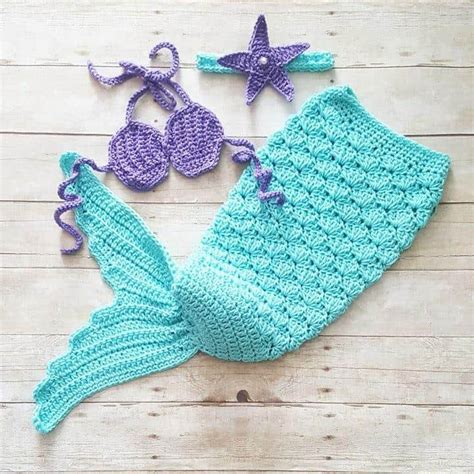 Infant Mermaid Tail Set, CUSTOM ORDER, Crochet Crocodile Stitch Mermaid ...