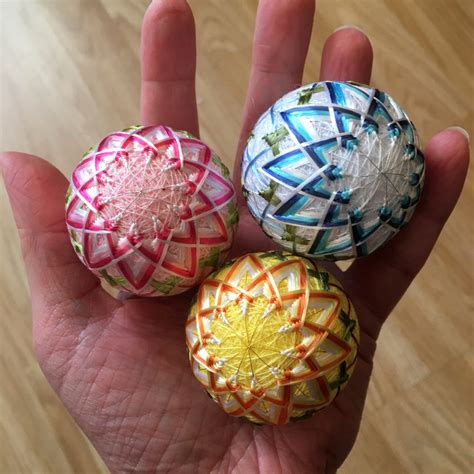 Japanese Christmas Ornaments 3 Pieces Set Mini Temari - Etsy