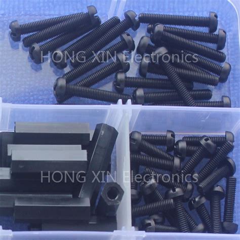 Pcs M Black M F Hex Series Nylon Screws Nuts Grandado