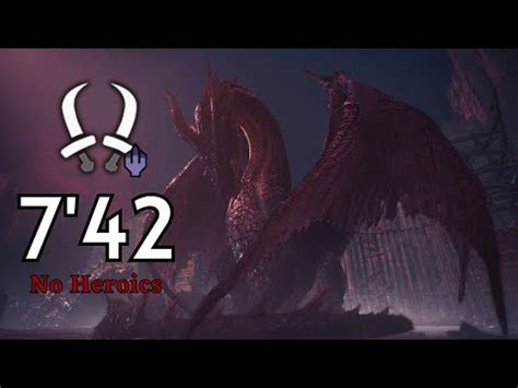 MHWI ミラボレアス双剣ソロ Fatalis DB 7min42 双剣初心者でも頑張れば7分いける YouTube