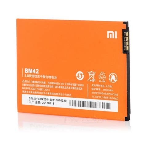 XIAOMI Redmi Note ORIGINAL BATTERY BM42 3200 MAh LI ION Bulk