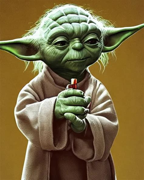 Yoda Smoking A Joint AI Photo Generator Starryai