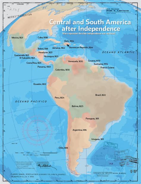 Central and South America 20th century map | Christian History Magazine