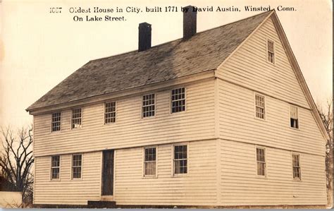 Rppc Lake Street Oldest House In Winsted Ct Vintage Postcard M80