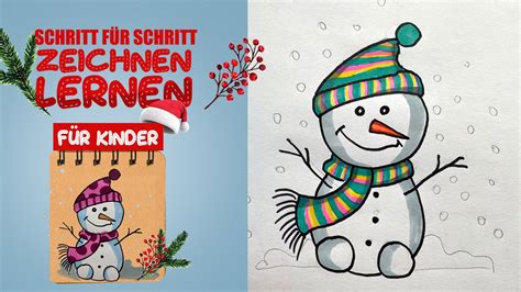 Wir Zeichnen Einen Schneemann ⛄️ ️🎄 We Draw A Snowman ⛄️ Youtube