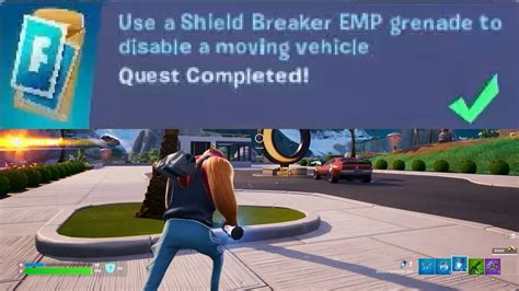 Use A Shield Breaker EMP Grenade To Disable A Moving Vehicle Fortnite