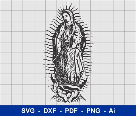 Virgen De Guadalupe Svg Guadalupe Svg Virgen De Guadalupe Etsy Hong Kong