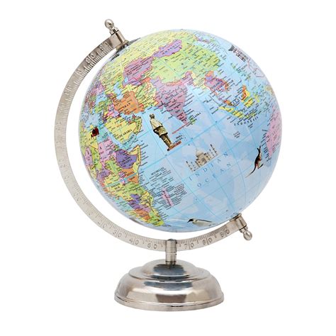 Reckmart 8 Inches World Globe Antique Decorative Desktop Globe Rotating