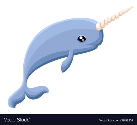 Narwhal Cartoon Colored Clipart Illustration Stock Vector, 41% OFF