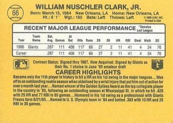 Donruss Will Clark Trading Card Database