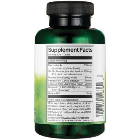 Digestive Enzymes Supplement | Great Reviews - Swanson Health Products