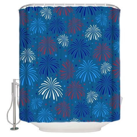 Shower Curtain Lightweight Shower Curtains With Hooks Red Blue