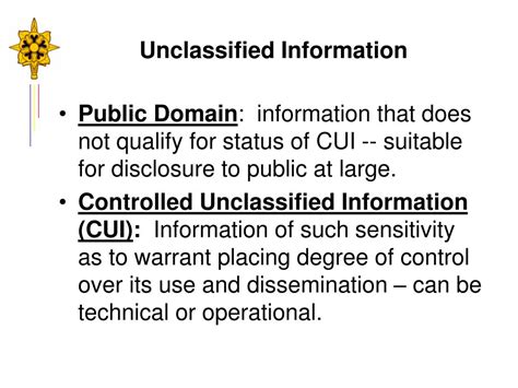 Ppt Controlled Unclassified Information Cui Powerpoint Presentation Id 273466