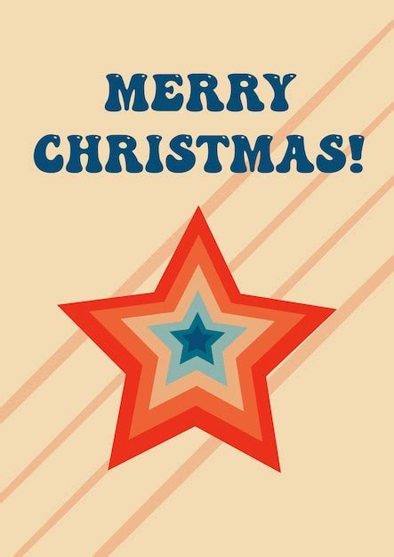 Premium Vector Vintage Christmas Card Vector Illustration