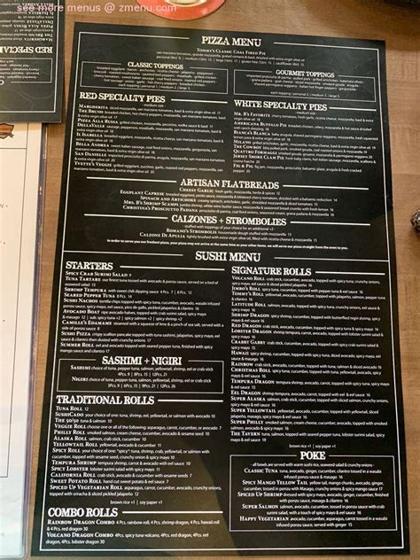 Menu at Tommy’s Tavern + Tap pub & bar, Bridgewater