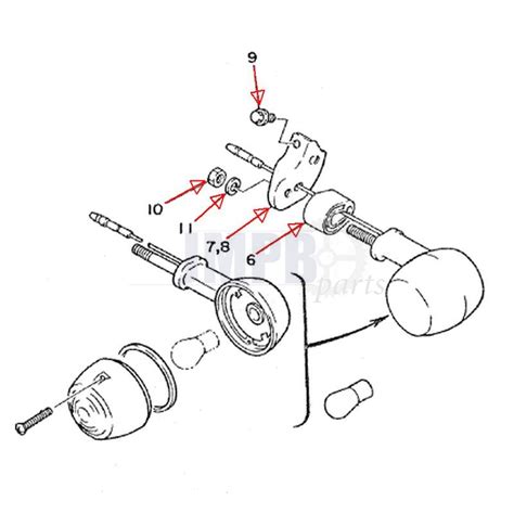 Mounting Set Flashers Yamaha DT50 80MX JMPB Parts