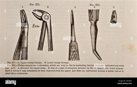 Ilustración de antiguos instrumentos quirúrgicos y aparatos médicos