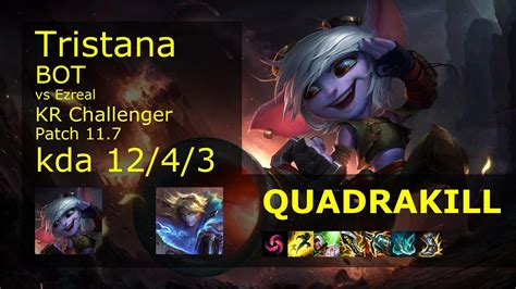 Tristana ADC vs Ezreal KR Challenger 12 4 3 Patch 11 7 Gameplay 롤