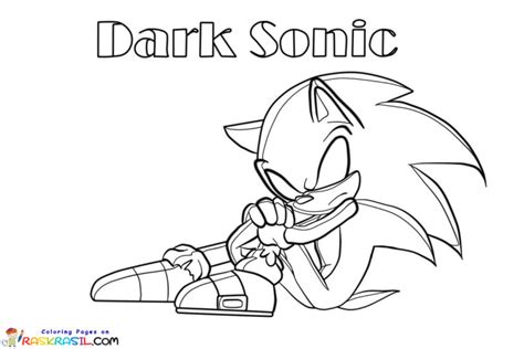 Dark Sonic Coloring Pages