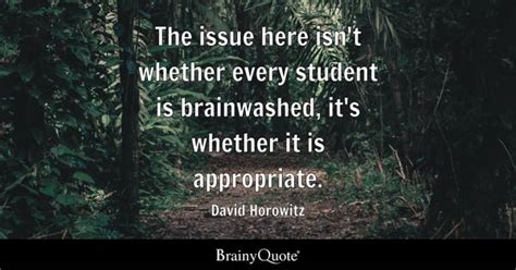 David Horowitz - The issue here isn't whether every...