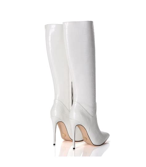 Giaro Stiefel MILA Weiss Krokodilmuster online günstig kaufen