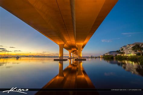 Roosevelt Bridge Stuart Florida Morning Sunrise Hdr Photography By