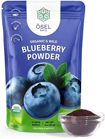 Amazon ÖSEL BERRY Organic Wild Blueberry Powder 3oz USDA Certified