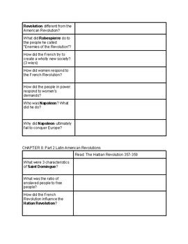 Chapter 8 Reading Guide Atlantic Revolutions For Ways Of The World By